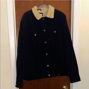 Old Navy Black Jacket with Cream Collar